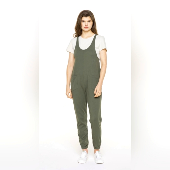 Long Relaxing Romper - Dark Green - Picture 1 of 5